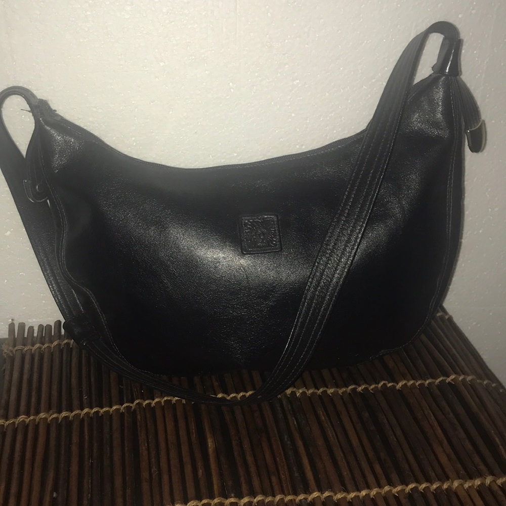 Anne Klein Handbag, Black Leather